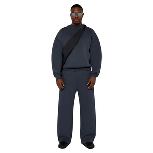 Pull-over en éponge vierge de haute qualité, sweat-shirt à col rond surdimensionné avec logo personnalisé et poids lourd pour homme, vente en gros - Product Image 5