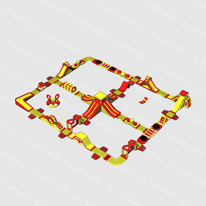 Le parc gonflable de terre d'amusement de lac de glissière d'eau monte le parc aquatique gonflable commercial géant pour la plage - Product Image 2