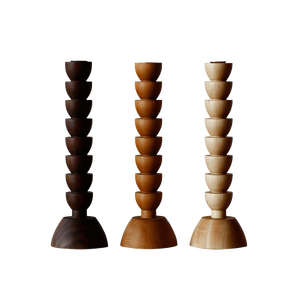 Portavelas de madera artístico para Navidad para mesas de boda rústicas y decoración de dormitorio o sala de estar de estilo vintage - Product Image 1