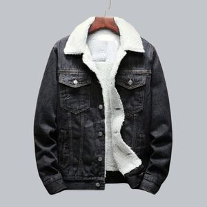 Veste en jean épais d'hiver de haute qualité pour hommes avec fourrure Veste universitaire d'hiver doublée de fourrure Vestes en jean avec fourrure polaire fabriquée en fourrure - Product Image 1