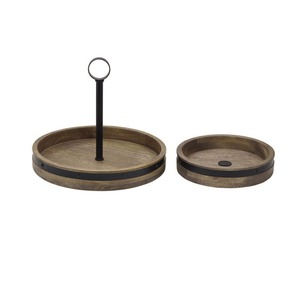 Nueva llegada de soportes de pastel de metal de madera personalizables herramientas de pastel elegantes ecológicas de India precio al por mayor Venta caliente - Product Image 3