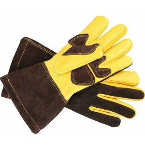 Gants de soudage sur mesure en gros à bas prix Gants de travail d'hiver en cuir de vache fendu - Product Image 1