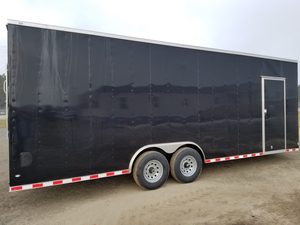 ENCLOSE CARGO <b>TRAILER</b> 7x16 White V-Nose Enclosed <b>Trailer</b> (2) 3,500lb Axles 16FT Interior 2001-3000kg Payload - Product Image 4