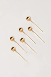 Cuchara redonda moderna de acero inoxidable dorado con mango largo para mesa de comedor cocina servir postres y sopas - Product Image 6