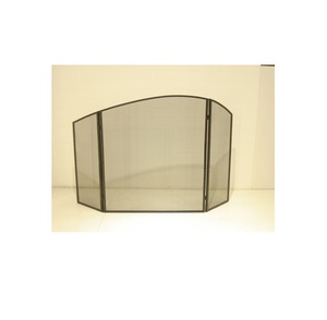 <b>Fireplace</b> Screen Fire Screen With Black <b>Heat</b> <b>Resistant</b> <b>Paint</b> Screen Protector Foldable - Product Image 3