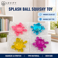 Balle anti-stress souple en TPR de 8 cm pour apaiser les mains et calmer le bureau – Jouet sensoriel doux et pratique