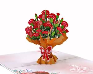 การ์ดป๊อปอัปดอกไม้3D ใหม่พร้อมของขวัญดีไซน์ตามสั่งสำหรับคุณแม่พร้อมผู้จัดจำหน่ายวันแม่จากเวียดนาม - Product Image 2