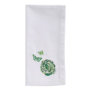 Serviette brodée en lin de mariage en coton avec logo personnalisé - Product Image 1