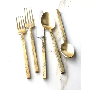 Nouveauté chaude fait à la main nouveau métal miroir en acier inoxydable couverts ensemble mariage hôtel fêtes servant à utiliser en gros - Product Image 2