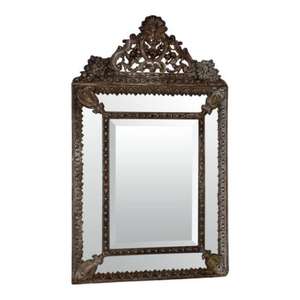 Cadre de miroir en cuivre d'inspiration antique avec un design élégant et des détails artisanaux pour une décoration intérieure intemporelle à bas prix - Product Image 6