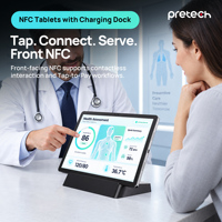 Tablette Android NFC de 10,95 pouces avec station de charge, paiement sans contact, tablette de point de présence des patients, kiosque de bienvenue, tablette PC intelligente pour les soins de santé