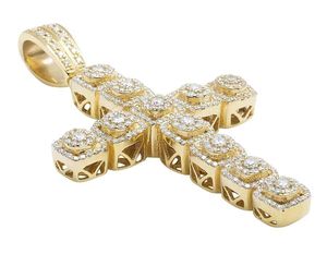 Personnalisez le pendentif croix glacé de luxe avec diamant Moissanite en argent S925 Bijoux en diamant - Product Image 2