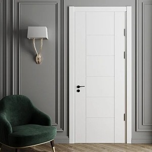 Chambre intérieure Autre porte Conception à double panneau Revêtement en latte de bois massif Décoration verticale Porte invisible - Product Image 4