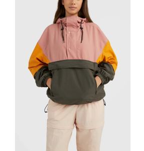 แจ็กเก็ตกันลมมีเชือกรูดบล็อกสีใหม่สำหรับผู้หญิงไซส์ใหญ่พิเศษโพลีเอสเตอร์กันน้ำสำหรับฤดูร้อน - Product Image 3