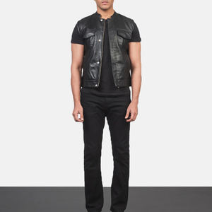 Chaleco de Cuero 100% de Primera Calidad para Hombre, Nuevo Estilo, Transpirable, Informal, para Motocicleta, Invierno - Product Image 3