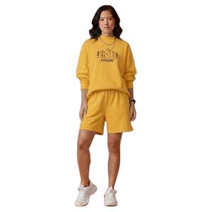 Conjunto de 2 Piezas para Mujer con Logotipo Personalizado, Color Sólido, Cuello Alto y Pantalones Cortos, Corte Regular, Casual, Poliéster y Algodón Ecológico - Product Image 1