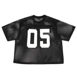 Maillot de football américain vintage style hip-hop streetwear, sublimation, maille respirante, grande taille, numéro d'équipe personnalisé, manches courtes - Product Image 1