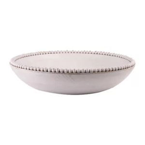 Nouvel arrivage de bols en bois blancs lavés de haute qualité, bords perlés pour noël, vente en gros, fabriqué au Vietnam - Product Image 2