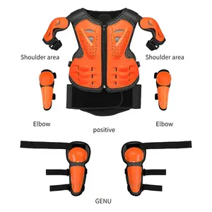 HBG 1416 Chaqueta protectora transpirable para niños, tela de malla para motocicleta, equipo de protección de cuerpo completo para carreras de motocross