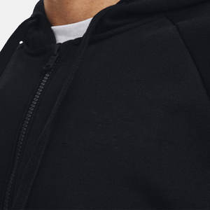 Chaqueta de invierno pesada de moda para hombre, sudaderas con capucha y logotipo personalizado con cremallera, sudadera de algodón multicolor, patrón sólido, Color negro - Product Image 3