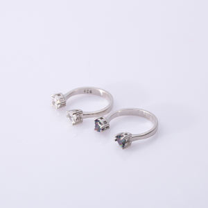 Bague de mariage élégante en argent sterling, design cœur, pierre zircon, réglable, fabrication artisanale, vente en gros turque, bijoux fins - Product Image 4