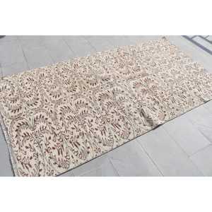 4.3x8 ft Rug, Vintage Turkish Rug, <b>Red</b> <b>Wool</b> Rug - Product Image 2