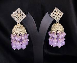 Último diseñador indio al por mayor joyería de jhumka Kundan pendientes nuevas colecciones para mujer elegante colección de pendientes 2024 - Product Image 3