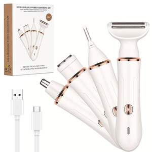 Rasoir électrique pour femme, lame unique, utilisation humide/sèche, tondeuse bikini, épilation indolore pour le visage, les jambes, le nez - IPX7 - Product Image 3