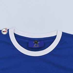 T-shirt décontracté à paillettes bleu jaune pour l'été à manches courtes SGR Lettre grecque Sororité Fraternité Graduation Party Logo 3D Design - Product Image 4