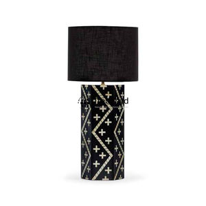 Lámpara de Mesa LED E26 de Lujo Moderna con Incrustaciones de Hueso, Alimentación CA, Iluminación Decorativa Hecha a Mano para Proyectos Hoteleros Tradebyd - Product Image 3