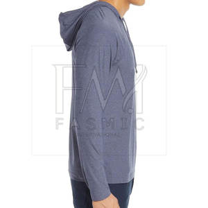 เสื้อฮู้ดโอเวอร์ไซส์เปิดไหล่สำหรับผู้ชายเสื้อผ้าฝ้าย100% สีแบบเรียบง่ายเสื้อผ้าแนวสตรีทสำหรับฤดูหนาว - Product Image 2