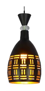 Azora Industries Lampes industrielles certifiées de qualité supérieure Pendentif en fer avec lustres finis or et argent pour la décoration intérieure - Product Image 2