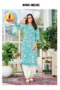 คอลเล็คชั่นพรีเมี่ยมผ้าฝ้ายแท้ที่ดูสง่างามพร้อมการปักที่มีสไตล์จาก Kurti - Product Image 5