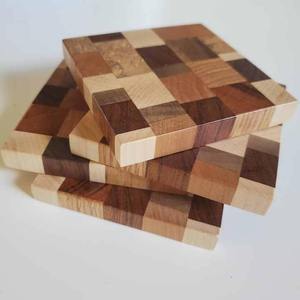 Posavasos de madera de mango natural Juego de posavasos hechos a mano de bajo costo para uso en el hogar Oficina y fiesta Posavasos hechos a mano - Product Image 3
