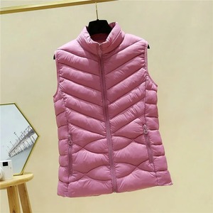 2024 nueva chaqueta sin mangas delgada para mujer Otoño Invierno Chaleco de plumón de pato ultraligero a prueba de viento cálido Puffer impreso técnicas - Product Image 2