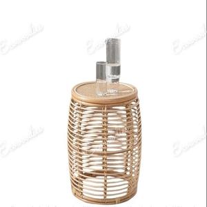 Encantadora consola de incrustaciones de hueso de mesa de centro de ratán Vintage hecha a mano para sala de estar o cocina para uso en el jardín - Product Image 2