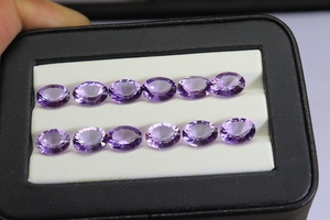 พลอยอเมทิสต์ทรงรีขนาด6x4มม. ถึง14x10มม. หินอเมทิสต์ทรงหลวมของขวัญจากหินเจียระไนสำหรับเธอ - Product Image 6