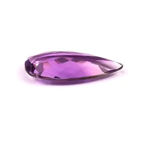 Améthyste naturelle poire 9.70Cts coupe impeccable 25x12MM améthyste violette pierre précieuse en vrac pour la fabrication de bijoux - Product Image 3