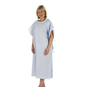 Uniforme de patient unisexe réutilisable et durable de robe d'hôpital avec fermeture arrière complète en mélange de coton pour les hôpitaux et les centres de santé - Product Image 3