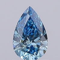 Diamante cultivado en laboratorio con corte de pera certificado IGI de 1,06 quilates Fancy Vivid Blue VS1 Claridad Excelente pulido CVD