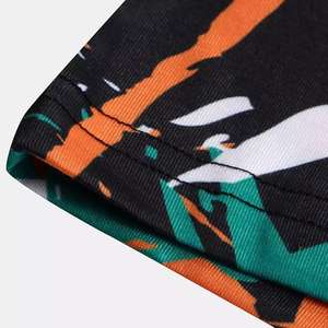 Vente en gros 100% coton T-shirt camouflage kaki pour homme respirant et anti-boulochage imprimé OEM personnalisé sur tissu tricoté - Product Image 5