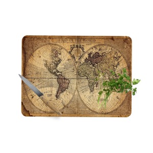 เขียงไม้ลายแผนที่โลก ดีไซน์สวยงาม สำหรับเชฟที่บ้านและพื้นที่ทำอาหารสมัยใหม่ จากประเทศอินเดีย - Product Image 5