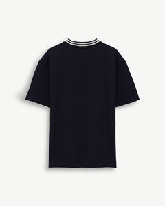 T-shirt à manches courtes en tricot 100% coton pour homme coupe régulière respirant confortable à porter au quotidien - Product Image 6