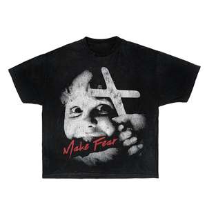 Camiseta personalizada de algodón pesado DTG, camiseta estampada directa a la ropa, ropa de calle Unisex de gran tamaño, camiseta informal a la moda en blanco - Product Image 2