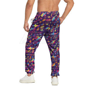 Meilleure vente de pantalons de survêtement en coton de qualité supérieure décontracté couleur unie léger haute technologie toile mi technique teint uni OEM - Product Image 2