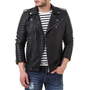 Venta al por mayor Hombres Chaquetas de cuero de moda Hombres Chaqueta de cuero genuino Nueva moda Chaqueta de cuero con cremallera - Product Image 2
