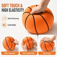 Ballon de basketball silencieux d'entraînement en salle Elite Taille 7 (29,5 pouces) en mousse PU 340g, toucher doux, faible bruit