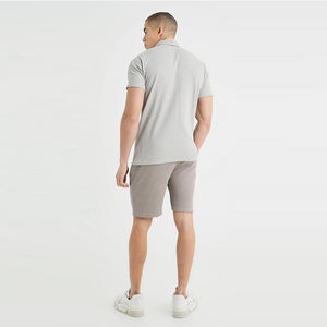 Conception de logo personnalisé de haute qualité OEM Slim ajusté vierge 1/4 col zippé respirant palangre uni à manches courtes anti-rides imprimé - Product Image 4