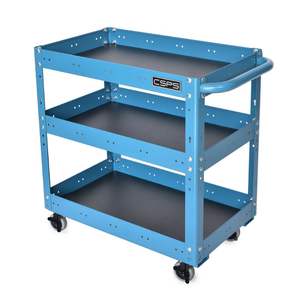 Carro de herramientas de acero inoxidable de 3 niveles al por mayor con ruedas OEM compatible para uso en taller para armarios de garaje mecánicos uso industrial - Product Image 2