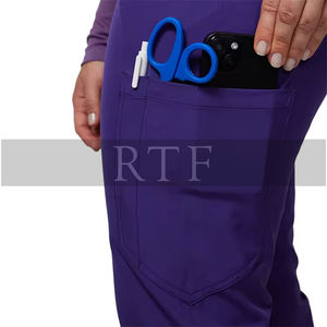 Ensemble de gommages à col en V à manches courtes Nouveaux uniformes d'infirmière médicale par Raw to Fine Hospital Haute qualité pour un confort parfait - Product Image 3